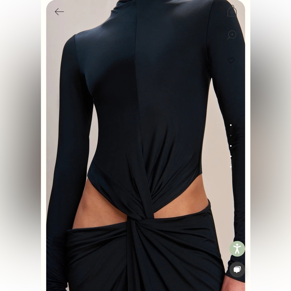 Cult Gaia Keri Dress Black Maxi cutout jersey slinky gown NWT Revolve $898 M - Picture 3 of 12